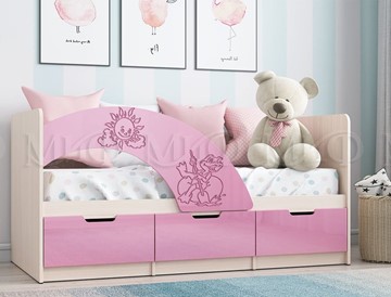 Детская кровать Юниор-3, Розовый металлик в Кемерово