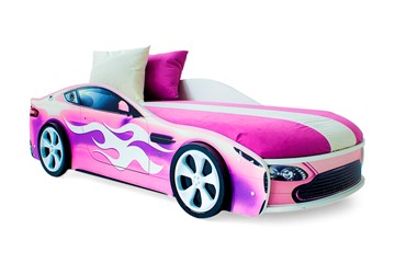 Кровать-машина в детскую Бондимобиль розовый в Кемерово