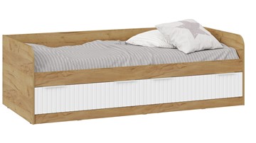 1-спальная детская кровать Хилтон Тип 1 900 (Дуб Крафт Золотой/Белый матовый) в Кемерово