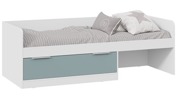1-спальная детская кровать Марли Тип 1 (Белый/Серо-голубой) в Кемерово