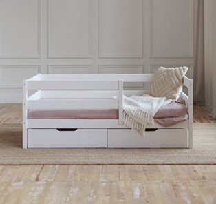 Детская кровать Софа с ящиками, цвет белый в Кемерово