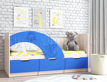 Детская кровать Юниор-3, синий матовый в Кемерово
