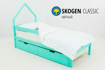 Детская кровать-домик мини Skogen мятная в Кемерово