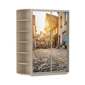 Шкаф 2-дверный Экспресс 1900x600x2200, со стеллажом, Улица/шимо светлый в Кемерово