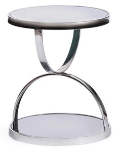 Стеклянный столик в зал GROTTO (mod. 9157) металл/дымчатое стекло, 42х42х50, хром в Кемерово