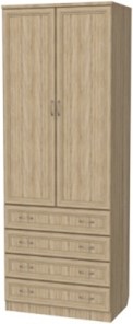 Шкаф двухдверный 103 со штангой, цвет Дуб Сонома в Кемерово