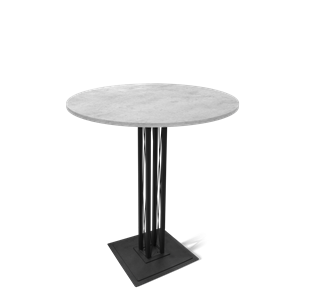 Обеденный круглый стол SHT-TU6-BS1/H110 / SHT-TT 90 ЛДСП (бетон чикаго светло-серый/черный) в Новокузнецке