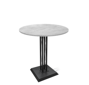Круглый стол на кухню SHT-TU6-BS2/H110 / SHT-TT 90 ЛДСП (бетон чикаго светло-серый/черный) в Кемерово
