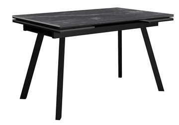 Керамический обеденный стол DikLine SKA125 Керамика Серый мрамор/подстолье черное/опоры черные (2 уп.) в Кемерово