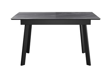Керамический обеденный стол DikLine SKH125 Керамика Серый мрамор/подстолье черное/опоры черные (2 уп.) в Кемерово