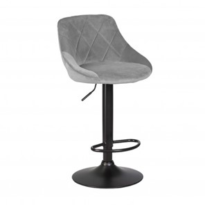 Барный стул с мягкой спинкой Престиж  WX-2397 велюр серый в Кемерово