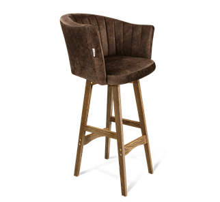 Барный стул SHT-ST42-1 / SHT-S65 (кофейный трюфель/дуб брашированный коричневый) в Кемерово