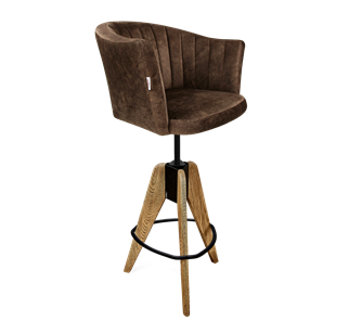 Барный стул SHT-ST42-1 / SHT-S92 (кофейный трюфель/браш.коричневый/черный муар) в Кемерово