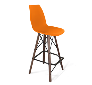 Барный стул SHT-ST29/S80 (оранжевый ral2003/темный орех/черный) в Кемерово