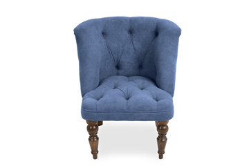 Кресло на ножках Бриджит синий ножки коричневые в Кемерово