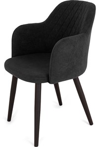 Обеденный стул Кубика Эспрессо-1, ноги черные круглые XXL (R38)/велюр T190 Горький шоколад в Кемерово