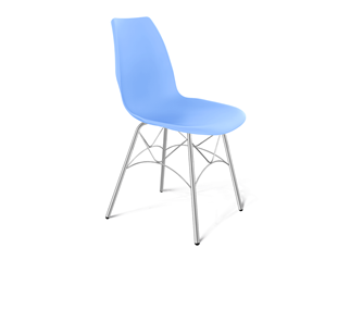 Обеденный стул SHT-ST29/S107 (голубой pan 278/хром лак) в Кемерово