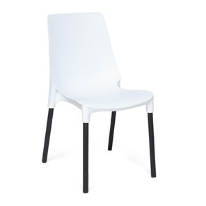 Обеденный стул GENIUS (mod 75) 46x56x84 белый/черные ножки арт.12829 в Кемерово
