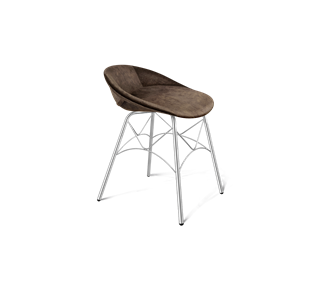 Обеденный стул SHT-ST19-SF1 / SHT-S107 (кофейный трюфель/хром лак) в Кемерово