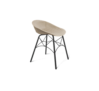 Обеденный стул SHT-ST19-SF1 / SHT-S107 (ванильный крем/черный муар) в Кемерово