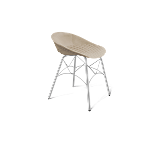 Обеденный стул SHT-ST19-SF1 / SHT-S107 (ванильный крем/хром лак) в Кемерово