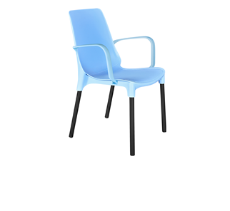 Обеденный стул SHT-ST76/S424 (голубой/черный муар) в Кемерово