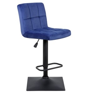 Барный стул Курт с мягкой спинкой WX-2320 велюр синий в Кемерово