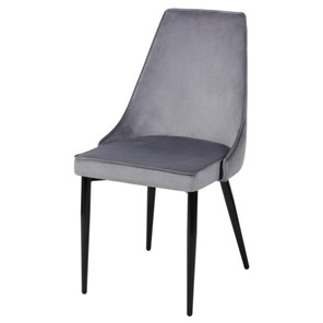 Дизайнерский стул Лорд СРП-071 Эмаль черная Веллюто серый в Кемерово