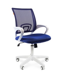 Офисное кресло CHAIRMAN 696 white, ткань, цвет синий в Кемерово