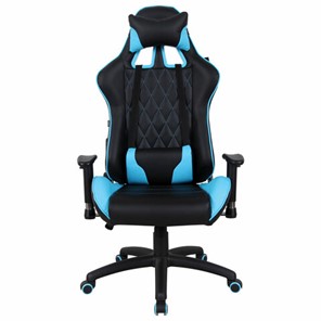 Компьютерное кресло Brabix GT Master GM-110 (две подушки, экокожа, черное/голубое) 531928 в Кемерово