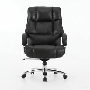 Кресло компьютерное Brabix Premium Bomer HD-007 (рециклированная кожа, хром, черное) 531939 в Кемерово