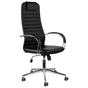 Офисное кресло Brabix Premium Pilot EX-610 CH (хром, кожзам, черное) 532418 в Кемерово