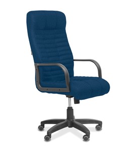 Офисное кресло для руководителя Атлант, ткань Bahama / синяя в Кемерово