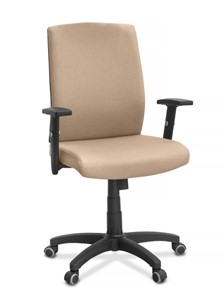 Кресло в офис Alfa A/MK/1D, ткань Bahama / бежевая в Кемерово