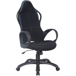 Кресло компьютерное Brabix Premium Force EX-516 (ткань, черное/вставки синие) 531572 в Кемерово