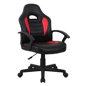 Кресло офисное BRABIX "Spark GM-201", экокожа, черное/красное, 532503 в Кемерово