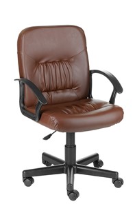 Офисное кресло Чат кожзам коричневый в Кемерово