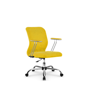 Кресло компьютерное SU-Mr-4/подл.078/осн.006 желтый в Кемерово