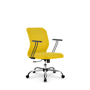Кресло компьютерное SU-Mr-4/подл.110/осн.003 желтый в Кемерово