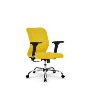 Кресло компьютерное SU-Mr-4/подл.200/осн.003 желтый в Кемерово