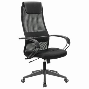 Кресло компьютерное Brabix Premium Stalker EX-608 PL (ткань-сетка/кожзам, черное) 532090 в Кемерово
