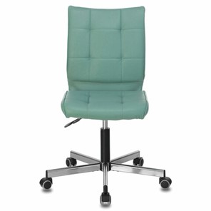 Офисное кресло Brabix Stream MG-314 (без подлокотников, пятилучие серебристое, экокожа, серо-голубое) 532079 в Кемерово