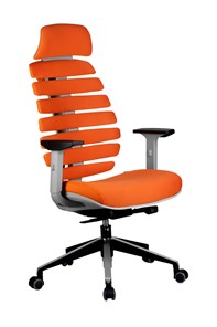 Офисное кресло Riva Chair SHARK (Оранжевый/серый) в Кемерово