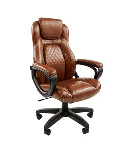 Кресло компьютерное CHAIRMAN 432, экокожа, цвет коричневый в Кемерово