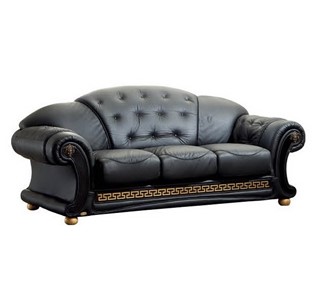 Прямой диван Versace (3-х местный) black в Кемерово