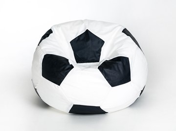 Кресло-мешок Мяч малый, бело-черный в Кемерово