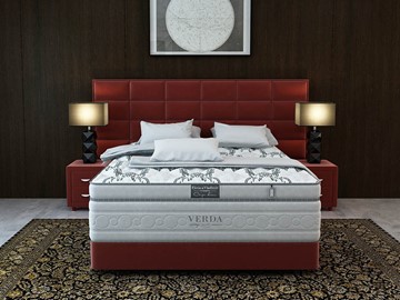 Кровать 2-спальная Орматек Chocolate/Podium M 160х200, Микровелюр (Manhattan Гранатовый) в Кемерово