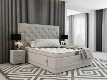Кровать спальная Classic Compact/Basement 180х200, Флок (Велсофт Серый) в Кемерово