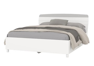 Двуспальная кровать Милана 1600 (4-22906бел\серый) в Кемерово