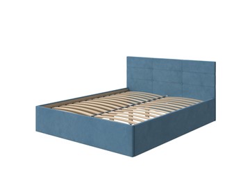 Двуспальная кровать Vector Plus 160х200, Велюр (Monopoly Прованский синий (792)) в Кемерово